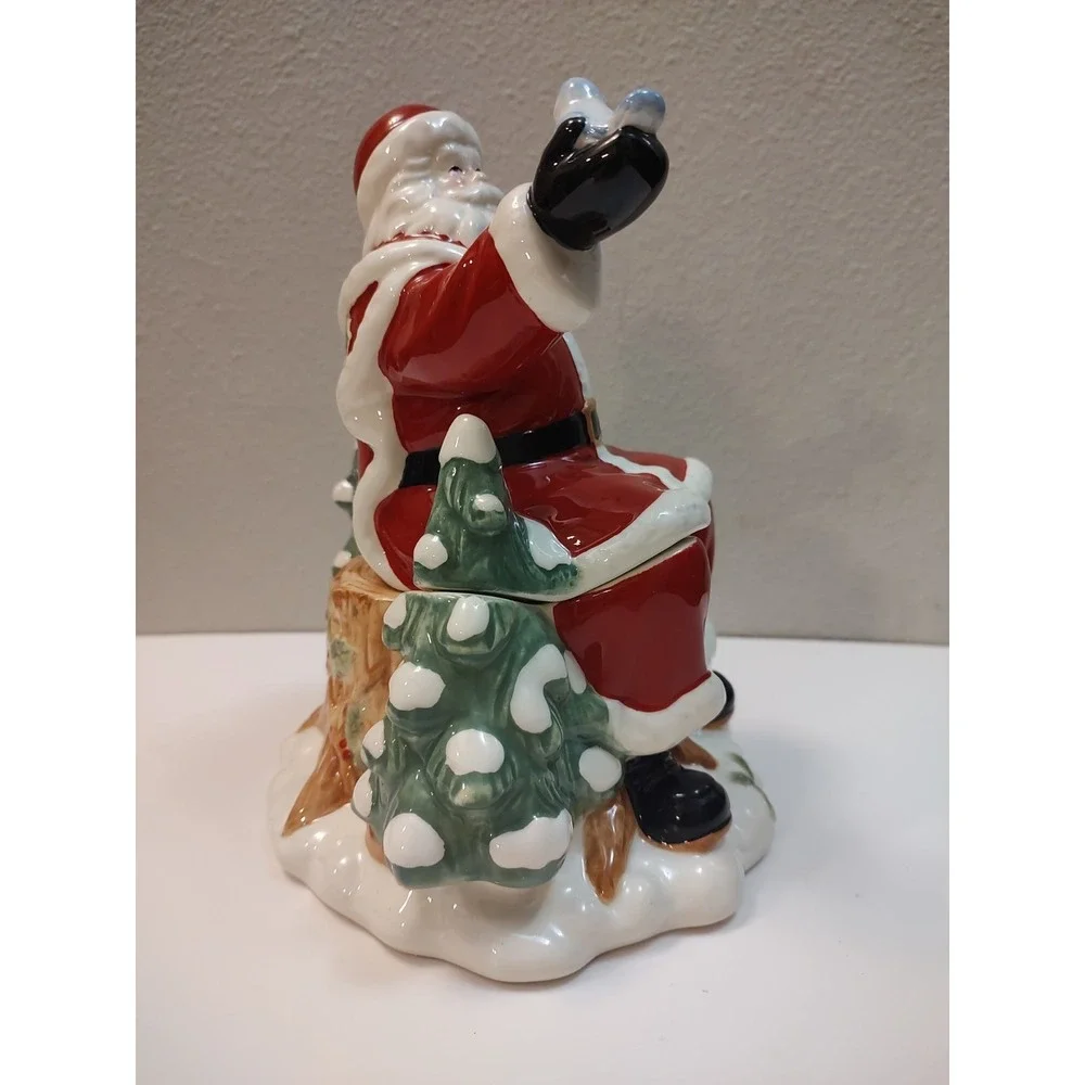 Lenox Holiday Gatherings Santa Covered Candy Dish Christmas Treat SKU# 828642058